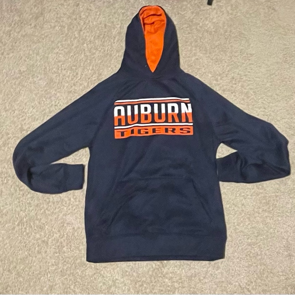 Colosseum Auburn Tigers Navy and Orange Hoodie - Picture 2 of 3